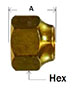 Short Forged Nut 45deg Flare Diagram